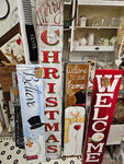 3 Christmas painted signs