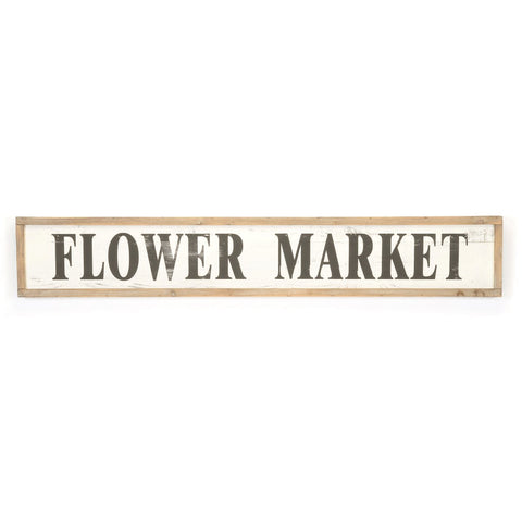 WHITEWASH FLOWER MARKET SIGN