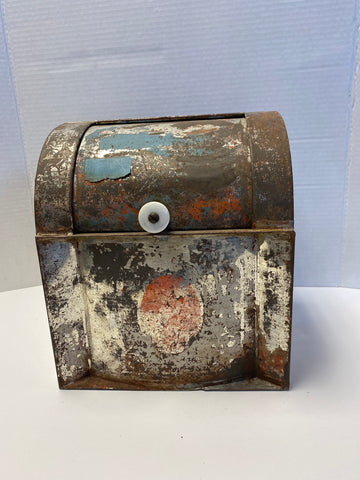Antique metal bread box