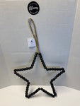 Rope bead star - Black