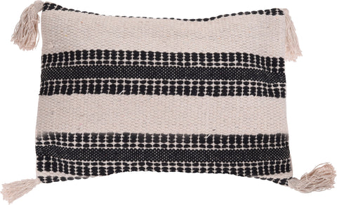Black Striped Cushion