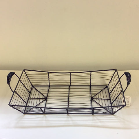 Copy of Black wired basket rectangle - Medium